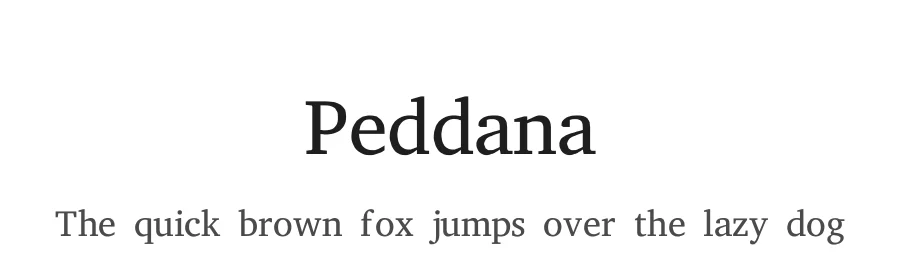 Peddana by Appaji Ambarisha Darbha — Serif Font