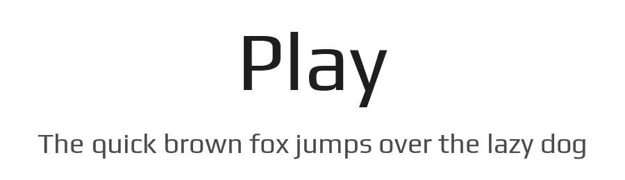 Play by Jonas Hecksher — Sans Serif Font