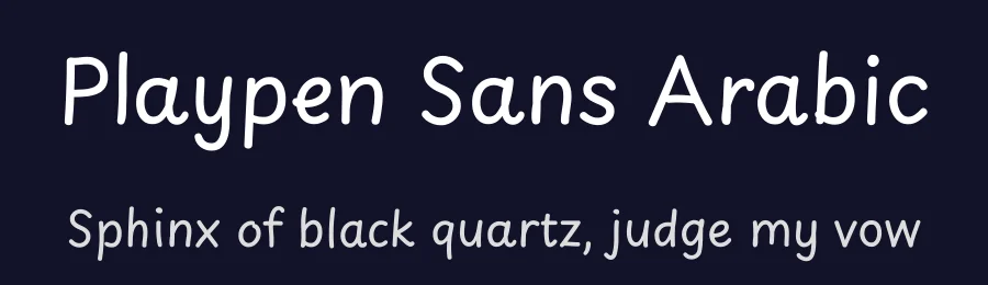 Playpen Sans Arabic by TypeTogether, Azza Alameddine, Laura Meseguer, Veronika Burian, José Scaglione — Script Handwritten Font — thumbnail 2