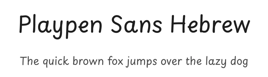 Playpen Sans Hebrew by TypeTogether, Tom Grace, Laura Meseguer, Veronika Burian, José Scaglione — Script Handwritten Font