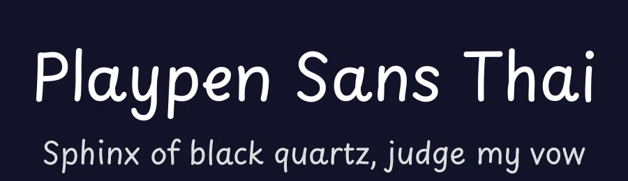 Playpen Sans Thai by TypeTogether, Sirin Gunkloy, Laura Meseguer, Veronika Burian, José Scaglione — Script Handwritten Font — thumbnail 2