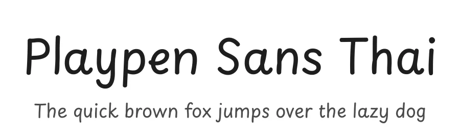 Playpen Sans Thai by TypeTogether, Sirin Gunkloy, Laura Meseguer, Veronika Burian, José Scaglione — Script Handwritten Font