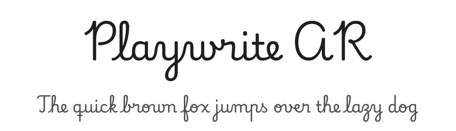 Playwrite AR by TypeTogether, Veronika Burian, José Scaglione — Script Handwritten Font