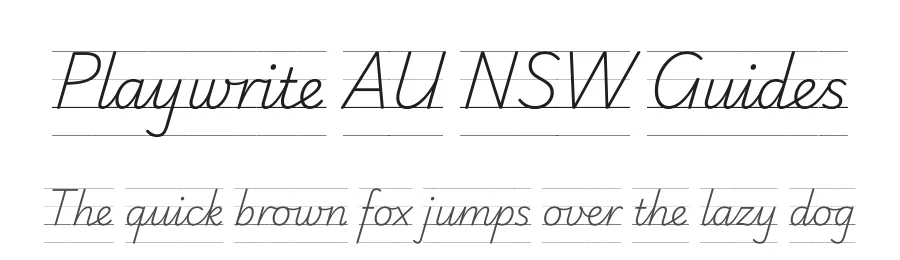 Playwrite AU NSW Guides by TypeTogether, Veronika Burian, José Scaglione — Script Handwritten Font