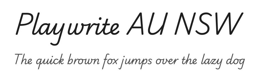 Playwrite AU NSW by TypeTogether, Veronika Burian, José Scaglione — Script Handwritten Font