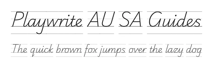 Playwrite AU SA Guides by TypeTogether, Veronika Burian, José Scaglione — Script Handwritten Font