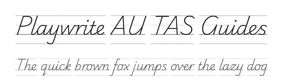 Playwrite AU TAS Guides by TypeTogether, Veronika Burian, José Scaglione — Script Handwritten Font