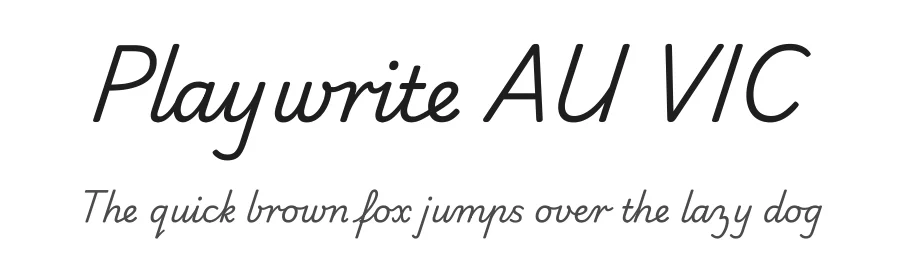 Playwrite AU VIC by TypeTogether, Veronika Burian, José Scaglione — Script Handwritten Font