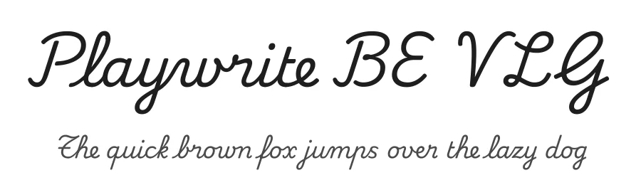 Playwrite BE VLG by TypeTogether, Veronika Burian, José Scaglione — Script Handwritten Font