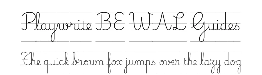 Playwrite BE WAL Guides by TypeTogether, Veronika Burian, José Scaglione — Script Handwritten Font