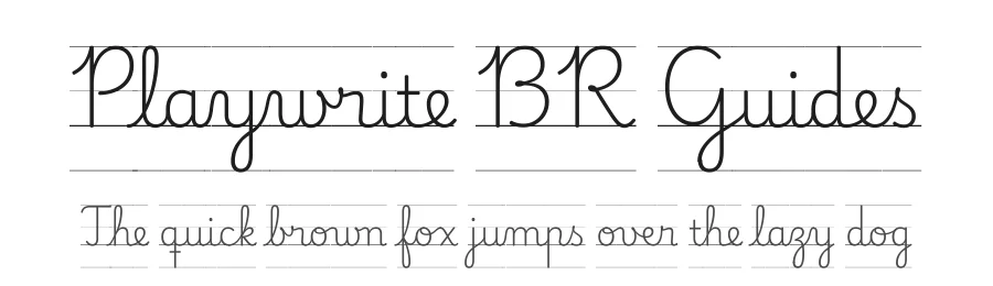 Playwrite BR Guides by TypeTogether, Veronika Burian, José Scaglione — Script Handwritten Font