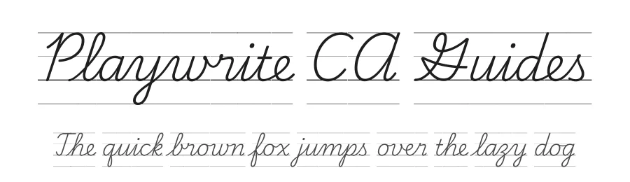 Playwrite CA Guides by TypeTogether, Veronika Burian, José Scaglione — Script Handwritten Font