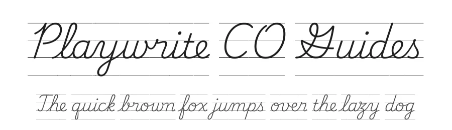 Playwrite CO Guides by TypeTogether, Veronika Burian, José Scaglione — Script Handwritten Font