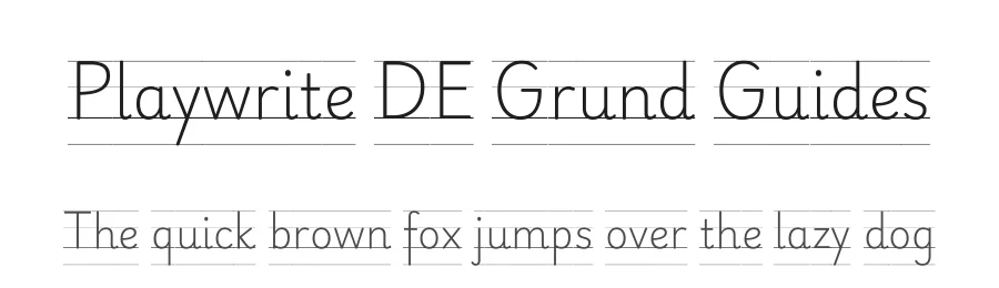 Playwrite DE Grund Guides by TypeTogether, Veronika Burian, José Scaglione — Script Handwritten Font