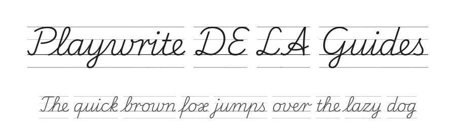 Playwrite DE LA Guides by TypeTogether, Veronika Burian, José Scaglione — Script Handwritten Font