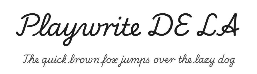Playwrite DE LA by TypeTogether, Veronika Burian, José Scaglione — Script Handwritten Font