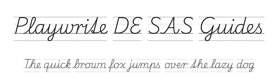 Playwrite DE SAS Guides by TypeTogether, Veronika Burian, José Scaglione — Script Handwritten Font