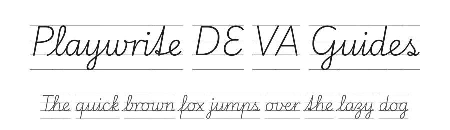 Playwrite DE VA Guides by TypeTogether, Veronika Burian, José Scaglione — Script Handwritten Font