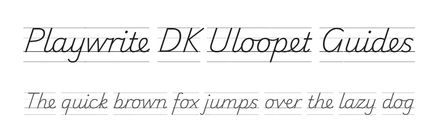 Playwrite DK Uloopet Guides by TypeTogether, Veronika Burian, José Scaglione — Script Handwritten Font