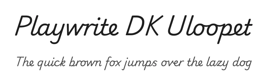 Playwrite DK Uloopet by TypeTogether, Veronika Burian, José Scaglione — Script Handwritten Font