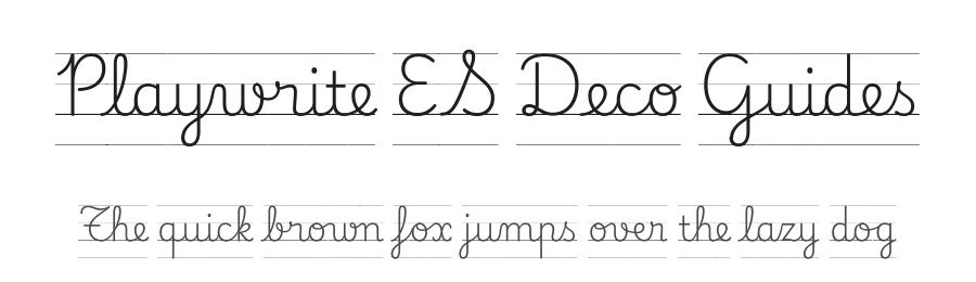 Playwrite ES Deco Guides by TypeTogether, Veronika Burian, José Scaglione — Script Handwritten Font