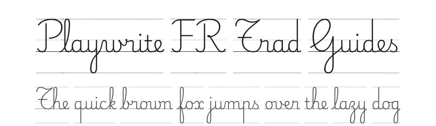 Playwrite FR Trad Guides by TypeTogether, Veronika Burian, José Scaglione — Script Handwritten Font