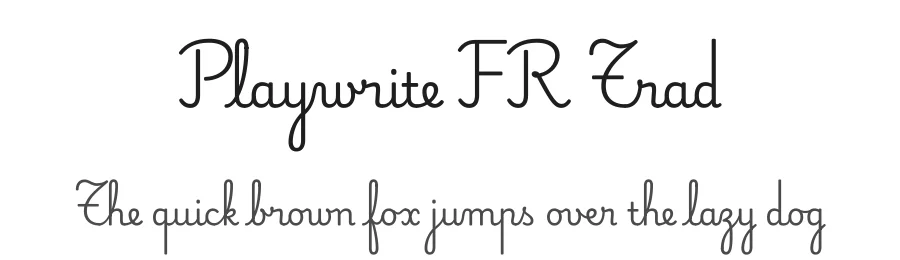 Playwrite FR Trad by TypeTogether, Veronika Burian, José Scaglione — Script Handwritten Font