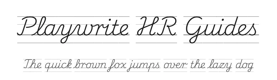 Playwrite HR Guides by TypeTogether, Veronika Burian, José Scaglione — Script Handwritten Font