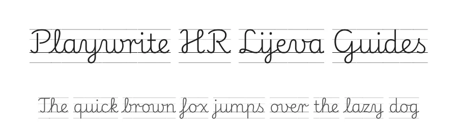 Playwrite HR Lijeva Guides by TypeTogether, Veronika Burian, José Scaglione — Script Handwritten Font