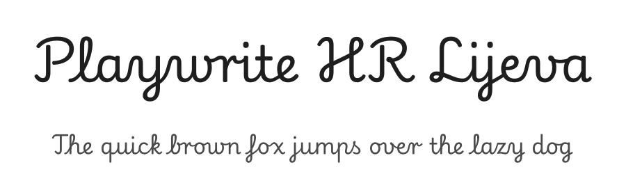 Playwrite HR Lijeva by TypeTogether, Veronika Burian, José Scaglione — Script Handwritten Font