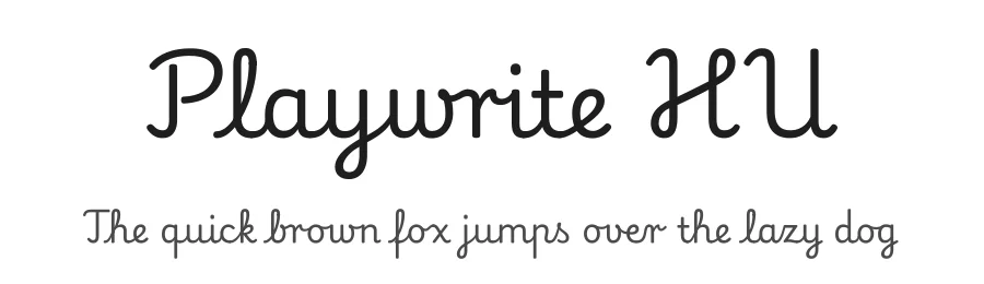 Playwrite HU by TypeTogether, Veronika Burian, José Scaglione — Script Handwritten Font