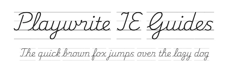 Playwrite IE Guides by TypeTogether, Veronika Burian, José Scaglione — Script Handwritten Font