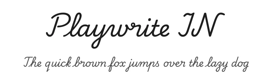 Playwrite IN by TypeTogether, Veronika Burian, José Scaglione — Script Handwritten Font