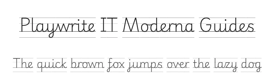Playwrite IT Moderna Guides by TypeTogether, Veronika Burian, José Scaglione — Script Handwritten Font