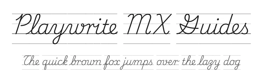 Playwrite MX Guides by TypeTogether, Veronika Burian, José Scaglione — Script Handwritten Font