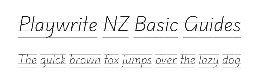 Playwrite NZ Basic Guides by TypeTogether, Veronika Burian, José Scaglione — Script Handwritten Font
