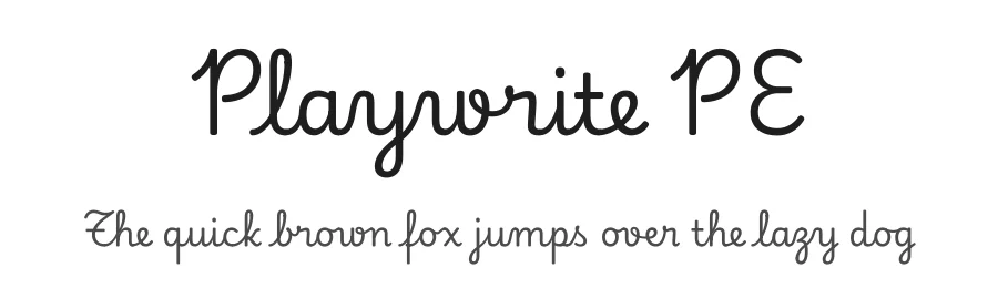 Playwrite PE by TypeTogether, Veronika Burian, José Scaglione — Script Handwritten Font