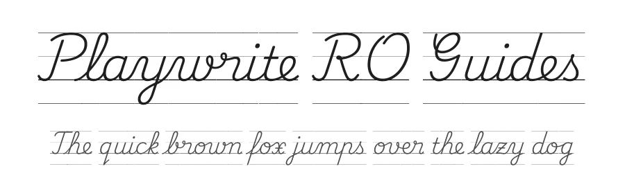 Playwrite RO Guides by TypeTogether, Veronika Burian, José Scaglione — Script Handwritten Font