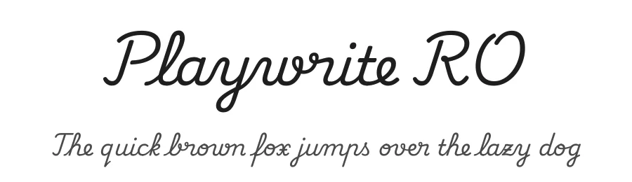 Playwrite RO by TypeTogether, Veronika Burian, José Scaglione — Script Handwritten Font