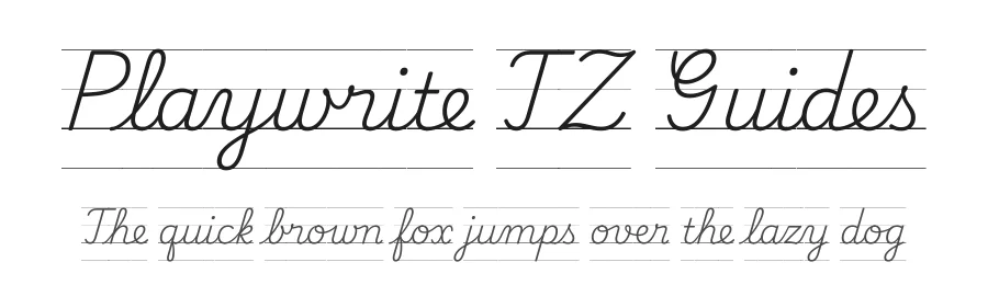 Playwrite TZ Guides by TypeTogether, Veronika Burian, José Scaglione — Script Handwritten Font