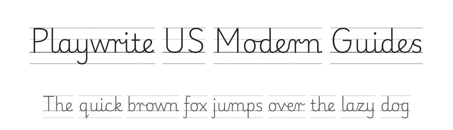 Playwrite US Modern Guides by TypeTogether, Veronika Burian, José Scaglione — Script Handwritten Font