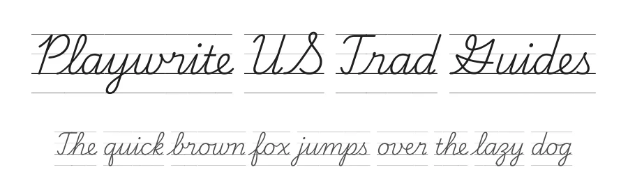 Playwrite US Trad Guides by TypeTogether, Veronika Burian, José Scaglione — Script Handwritten Font