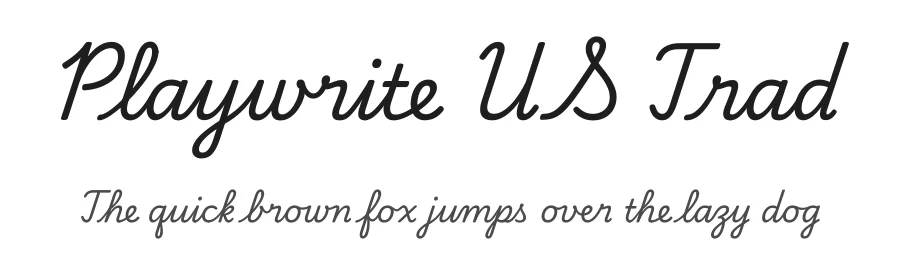 Playwrite US Trad by TypeTogether, Veronika Burian, José Scaglione — Script Handwritten Font