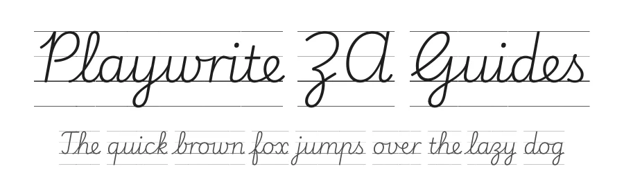 Playwrite ZA Guides by TypeTogether, Veronika Burian, José Scaglione — Script Handwritten Font