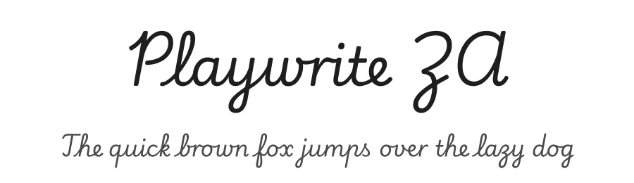 Playwrite ZA by TypeTogether, Veronika Burian, José Scaglione — Script Handwritten Font