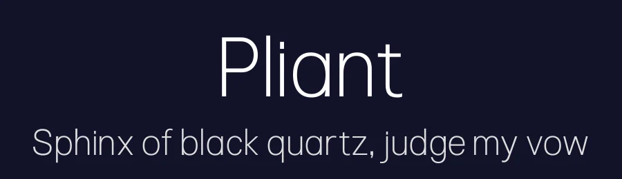 Pliant by Non Foundry, Jona Saucedo — Sans Serif Font — thumbnail 2