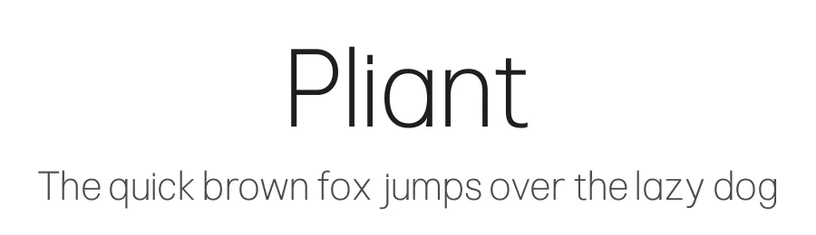 Pliant by Non Foundry, Jona Saucedo — Sans Serif Font