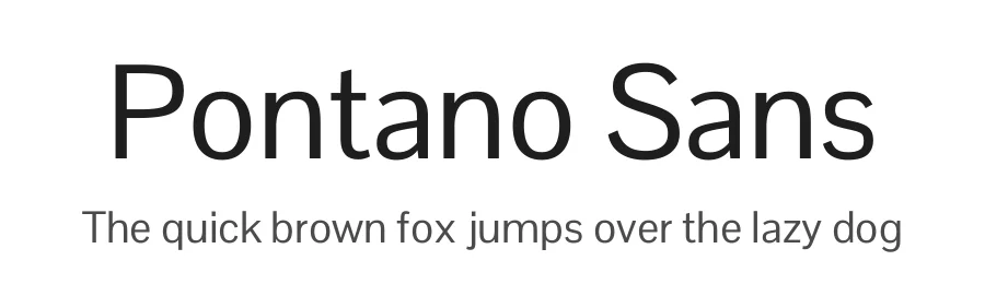 Pontano Sans by Vernon Adams — Sans Serif Font