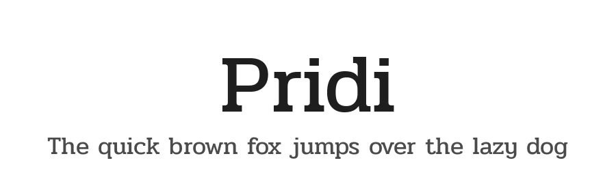 Pridi by Cadson Demak — Serif Font