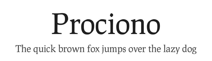 Prociono by Barry Schwartz β Serif Font